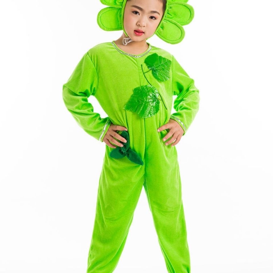 ชุดดอกไม้เด็กสีเหลือบรุ้งดอกไม้เครื่องแต่งกายเต้นรําเด็กซันโฟลเด็กดอกไม้นีออน七叶色花卉绿植物ดอกไม้的彩色花园艺表服装. - รูปที่ 6