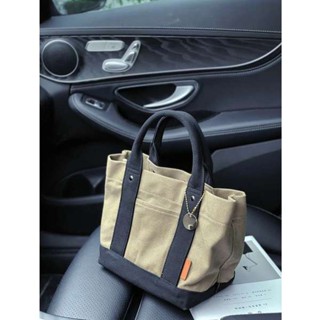 กระเป๋าใส่กล่องข้าว ใหม่ญี่ปุ่น mille-feuille high-end canvas bag multi-divider tote bag womens 2023 day class hand-carry tote bag