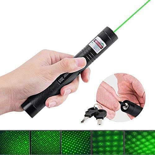 GREEN Laser Pointer อลูมิเนียมปรับ Focus Lazer กําลังสูง burn beam 5mW Presenter Long Range