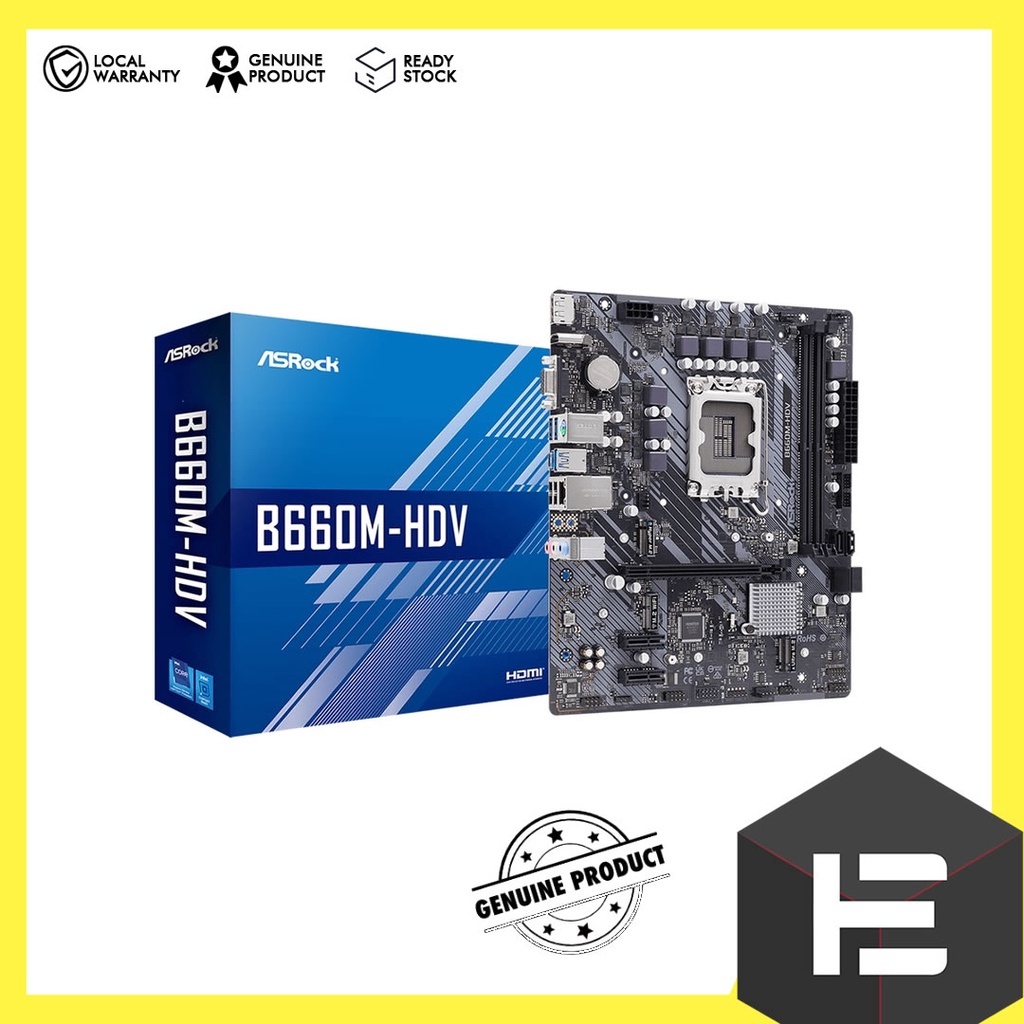 ASRock B660M HDV ซ็อกเก็ต 1700 เมนบอร์ด ( ASRK-B660M-HDV )