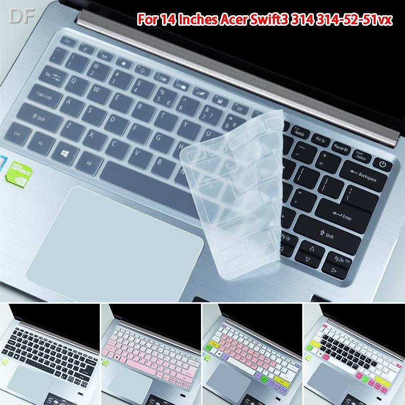 สําหรับ 14 นิ้ว Acer Swift3 314 314-52-51vx กันน้ําและกันฝุ่น Ultra-thin Soft ซิลิโคนคีย์บอร์ดฝาครอบ Protector