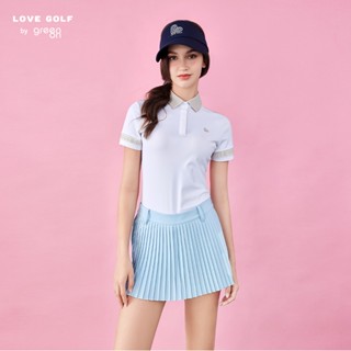 Lg GOLF เสื้อยืดแขนสั้น คอปกโปโล แบบแห้งเร็ว สไตล์สปอร์ต แฟชั่นฤดูร้อน สําหรับผู้หญิง 2023 LG2198