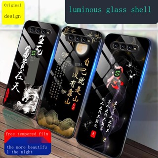 เคสโทรศัพท์มือถือแบบแก้ว เรืองแสง กันกระแทก สําหรับ Xiaomi Black Shark 4 MI 4pro