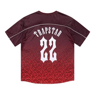 พร้อมส่ง เสื้อยืดคอกลม แขนสั้น ลายทีมชาติฟุตบอล Trapstar Monogram ไล่โทนสีแดง