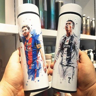 [พร้อมส่ง] กระติกน้ําสูญญากาศ ลายฟุตบอล Superstar Messi C Rom Barpene Mahl พร้อมที่กรองชา DIY