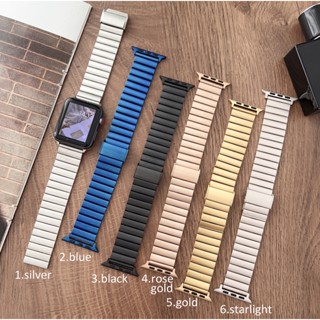 สายนาฬิกาข้อมือ สเตนเลส แบบเปลี่ยน สายนาฬิกา applewatch สําหรับ watch Strap series 8 สายแอปเปิ้ลวอช series 7 SE 6 5 4 3 2 1 watch SE SE2 Ultra ขนาด 38 มม. 40 มม. 41 มม. 42 มม. 44 มม. 45 มม. 49 มม. สายแอปเปิ้ลวอช 8