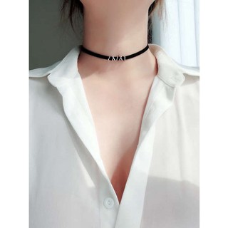 สร้อยเงินแท้ 92 5 S925เงินสเตอร์ลิงรูปดาว choker สร้อยคอเกาหลีสร้อยคอหญิงไหปลาร้าสร้อยคอแมทช์ง่ายสายรัดคอแบบสั้นแฟชั่น