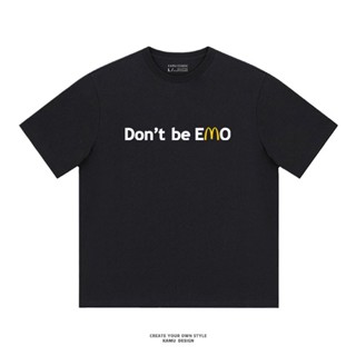 เสื้อยืดแขนสั้นลําลอง พิมพ์ลาย Maimen saints Not emo ทรงหลวม สําหรับผู้ชาย และผู้หญิง❤7.26