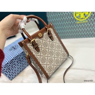 [พร้อมส่ง] Tory Burch กระเป๋าถือ กระเป๋าสะพายไหล่ ทรงโท้ท ลายโมโนแกรม แฟชั่นเรโทร สําหรับสตรี 2021