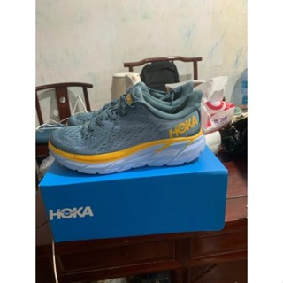 [พร้อมส่ง] Hoka ONE Clifton 8 รองเท้ากีฬา ดูดซับแรงกระแทก สีเทา สีเหลือง 2022