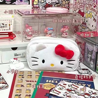 กระเป๋า ดินสอ กล่องดินสอ ญี่ปุ่นเฮลโลคิตตี้การ์ตูน hellokitty ความจุขนาดใหญ่กรณีดินสอขนยาวที่เรียบง่ายและน่ารักนักเรียนหญิงกระเป๋าปากกา