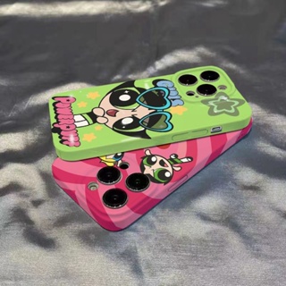 เคสโทรศัพท์มือถือแบบแข็ง ลาย Powerpuff Girls สําหรับ iphone11 12 13 14 promax x xs xr i7 i8