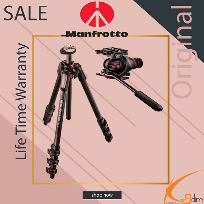 Manfrotto MT055CXPRO4 ขาตั้งกล้องคาร์บอนไฟเบอร์ 4 ส่วน MH055M8-Q5 Photo-Movie ขาตั้งกล้องหัว