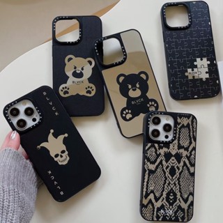 Casetify เคสโทรศัพท์มือถือแบบกระจกแข็ง ลายปารีส BLVCK สําหรับ iphone11 12 13 14 promax x xs xr i7 i8