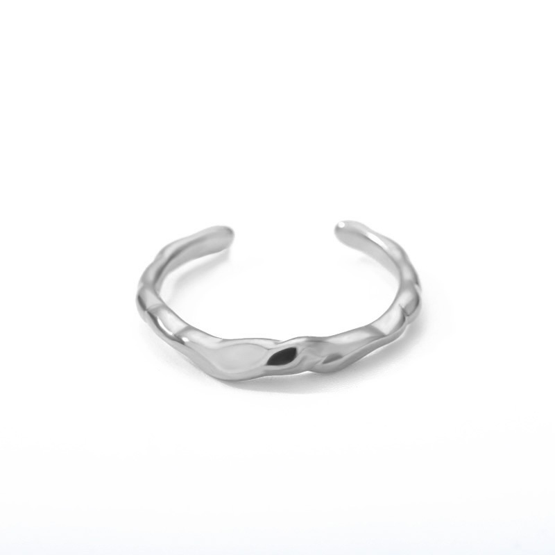 Kaijiang Cincin แหวนสเตนเลส ทรงเรขาคณิต เปิด เครื่องประดับแฟชั่น สไตล์เกาหลี เรียบง่าย ปรับได้ สําหรับผู้หญิง