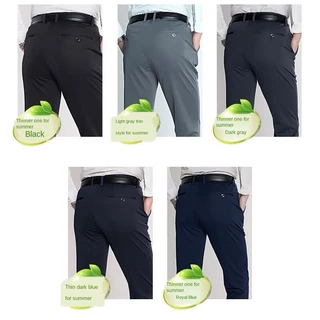 【Local Delivery】Ceo กางเกงผู ้ ชายธุรกิจกางเกงอย ่ างเป ็ นทางการ OfficeTrousers ตรงหลวมสีดํายาวกางเกงลําลองขนาดใหญ ่ 28-40