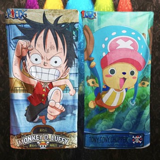 ผ้าขนหนูอาบน้ํา ลายการ์ตูนอนิเมะ One Piece Luffy Chopper Zoro Ace ดูดซับน้ําได้ดี