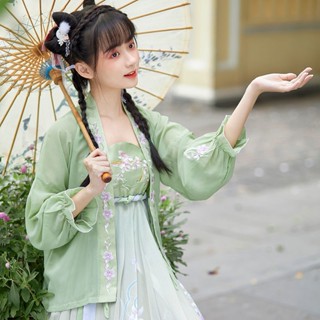 Hanfu สายรัดหน้าอก ชิปปรับปรุงทุกวัน Ru Warm ไมล์ hanfu ดั้งเดิม ปรับปรุงสายรัดหน้าอกทุกวัน One-Piece ชุดกระโปรงนางฟ้าฤดูใบไม้ผลิ 4.28