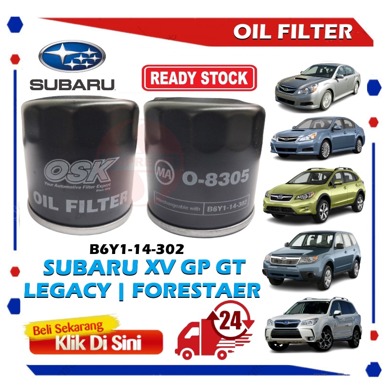 S2U กรองน้ํามัน Subaru XV GP GT Legacy Forester O-8305 B6Y1-14-302 B630-14-302 B631-14-302 B631-14-3