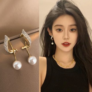Sterling silver stud earrings light luxury niche design high-end sense earrings 2022 new trendy temperament pearl earrings earrings women