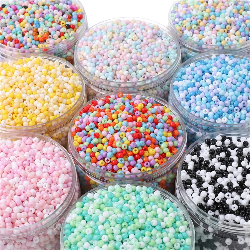 4 มม.Solid Lacquer Bake Charm ภาษาเช็คคําแก้วลูกปัด DIY สร้อยข้อมือลูกปัดสําหรับผลการค้นหาเครื่องประดับทําอุปกรณ์เสริม