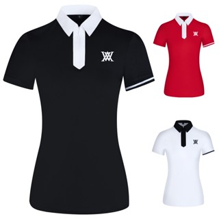 Anew GOLF เสื้อยืดแขนสั้น ระบายอากาศ แบบแห้งเร็ว เข้ากับทุกการแต่งกาย แฟชั่นฤดูร้อน สําหรับผู้หญิง T2379