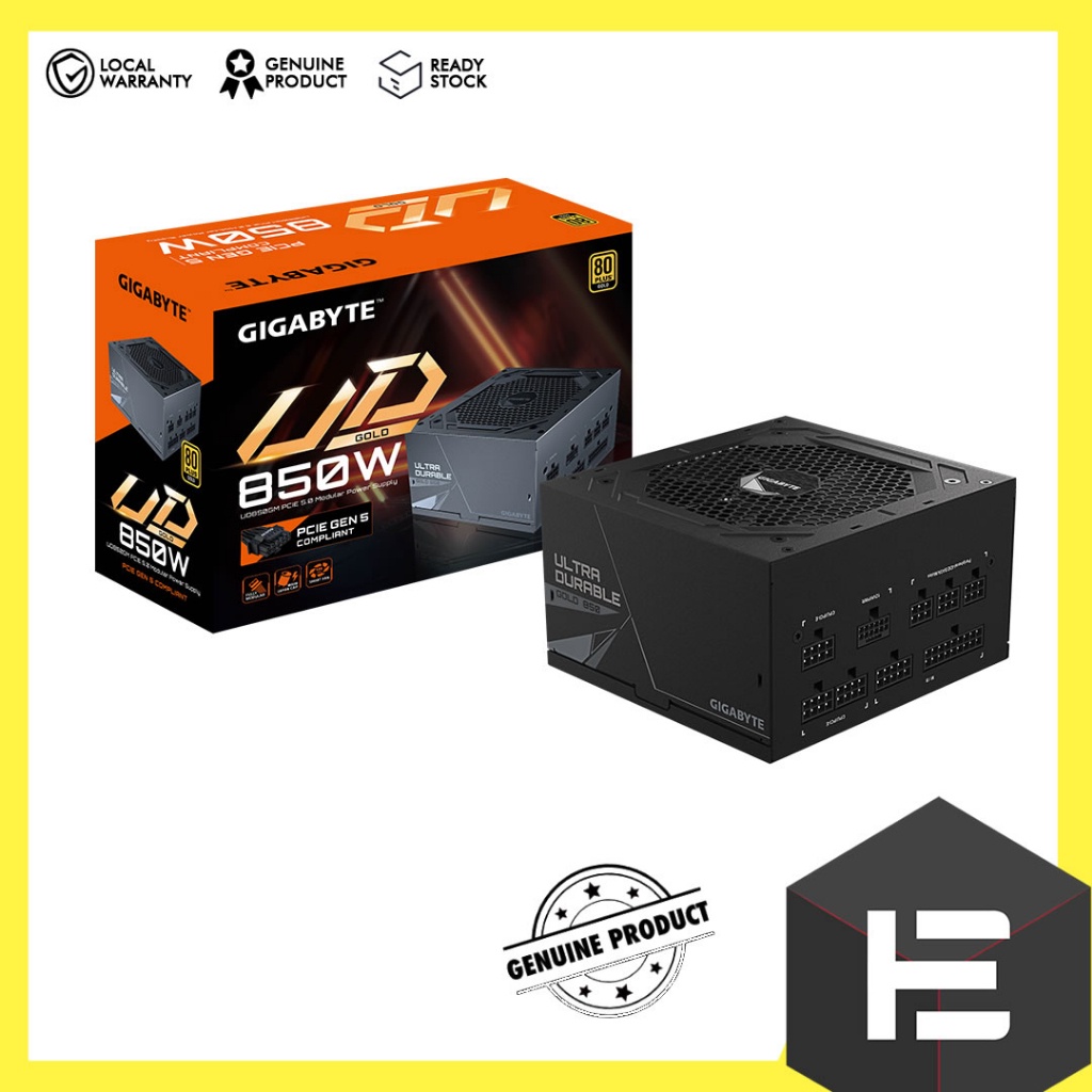 GIGABYTE Ud850Gm , Ud1000Gm Pg5 80+ Gold Full Modular Power Supply - 850W / 1000W