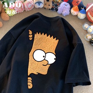 เสื้อยืดแขนสั้นลําลอง คอกลม ผ้าฝ้าย 100% แบบบาง ลาย Ado Loves แฟชั่นฤดูร้อน สําหรับผู้ชาย