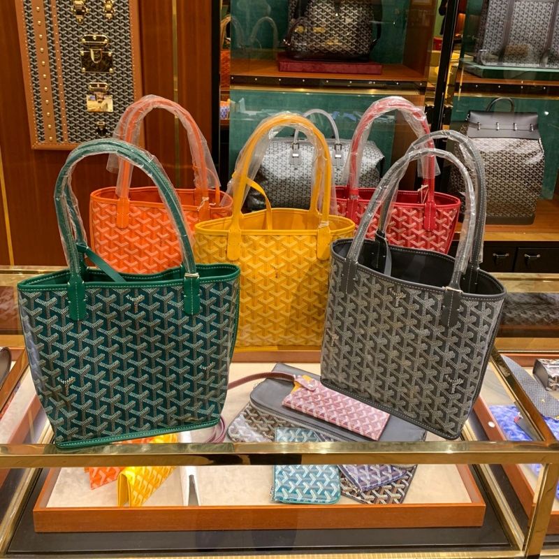 [พร้อมสต็อกจัดส่งด่วน] Goyard Goyard Goyard Double-Sided Tote Bag Dog Tooth Child Mother Bag Mini Sh