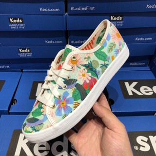 Promo original 2023 Keds (ฟรีถุงเท้าสองคู่) รองเท้าผ้าใบลําลอง สีขาว แฟชั่นสําหรับสตรี