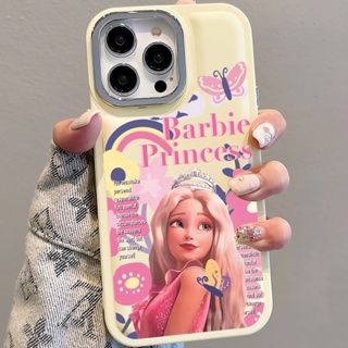 เคสโทรศัพท์มือถือนิ่ม ลายดอกไม้ เจ้าหญิงบาร์บี้ สําหรับ iPhone 14Promax 13 12 11 7Plus X XR xsmax