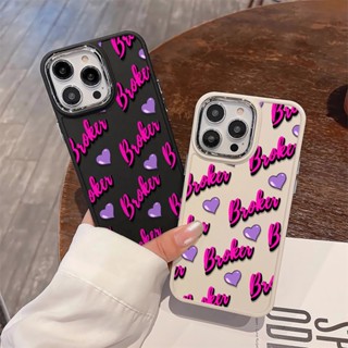 เคสโทรศัพท์มือถือ ซิลิโคน กรอบโลหะ ลายการ์ตูนบาร์บี้น่ารัก สําหรับ iphone 14ProMax 11 13 12 7Plus 8 X XS Max