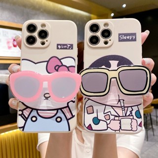 เคสโทรศัพท์มือถือแบบนิ่ม ลายการ์ตูนคิตตี้ พร้อมที่ตั้งวาง สําหรับ Huawei Y6P Y9 Prime Y7 Pro Y9 2019 Y9S Y7A Nova 5T 7i 4e 3i 8i 11i Y70 Y61 Y60 Y90 P30 Lite P60 Pro