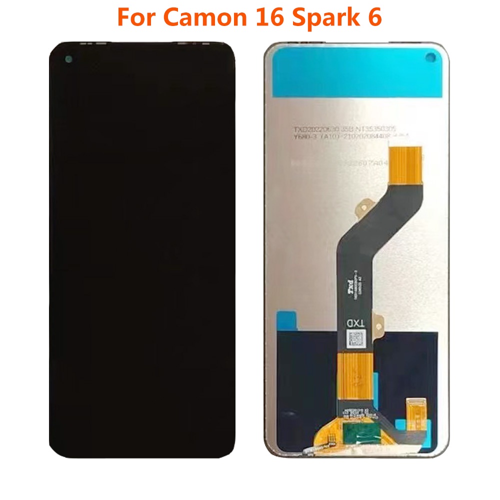6.8 "สําหรับ Tecno Spark 6 LCD KE7 Camon 16 หน้าจอ CE7 CE7J Pova LD7 จอแสดงผล LCD Touch Screen Digit