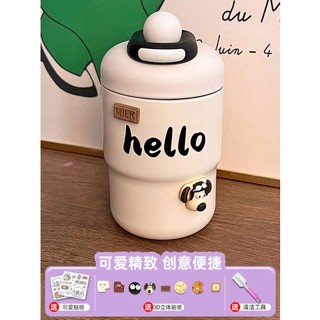 แก้วเก็บความเย็น ขวดน้ําเก็บความเย็น Thermos cup girl high value 316 office water cup coffee cup portable cold keeping accompanying cup 2023 ใหม่