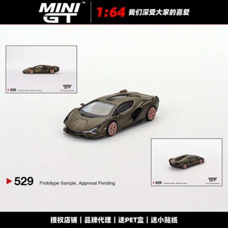 T TSM MINI GT 1: 64 Lamborghini Sian Lightning FKP Supercar 37 โมเดลรถยนต์จําลอง อัลลอยด์