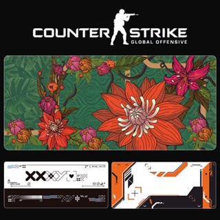 แผ่นรองเมาส์ mouse pad CSGO Mouse Pad Roaring Wild Lotus Vulcan Print Set เกม Esports ผู้ชาย Oversized Thick Lock เม้าส์ Table Mat