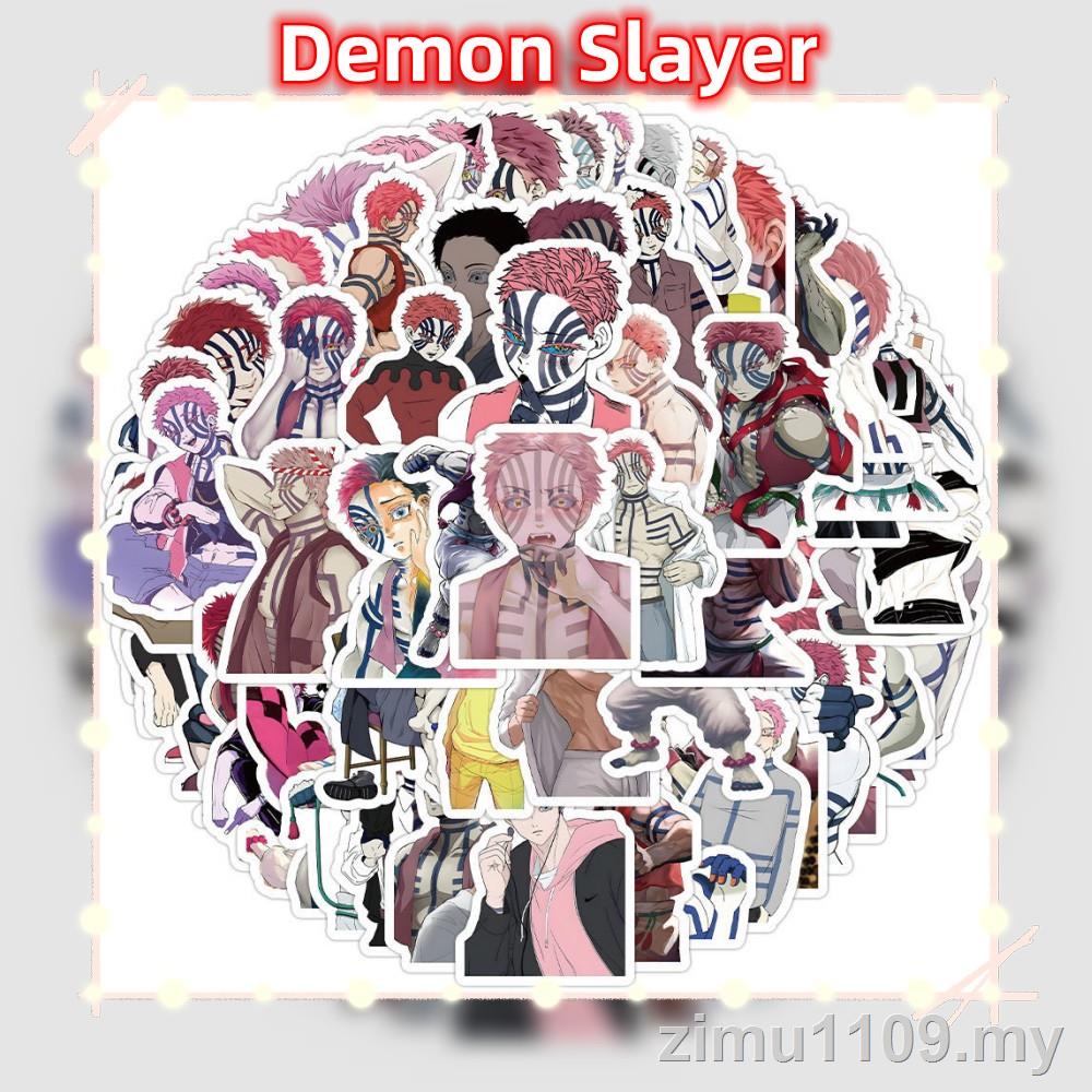 สติ๊กเกอร์อนิเมะ Demon Slayer (63 แผ่น) Hakuji Akaza ขายดี Yiwo สติกเกอร์ที่นั่ง Demon Slayer การ์ตู