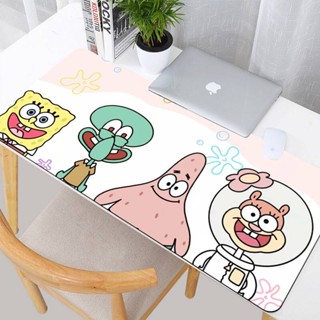 แผ่นรองเมาส์ mouse pad SpongeBob SquarePants แผ่นรองเมาส์คอมพิวเตอร์ขนาดใหญ่สร้างสรรค์การ์ตูนแล็ปท็อปเสื่อเล่นเกมโต๊ะเดสก์ท็อปเสื่อ