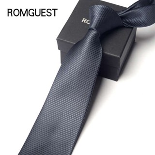 เนคไท romguest mens business formal wear tie เกาหลี black gray monochrome twill professional work tie marriage student