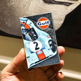 [ที่ใส่บัตรรถจักร] ที่ใส่บัตรป๊อปอัพ โลหะ แบบบางพิเศษ ป้องกันสาหร่าย 917K Le Mang Racing GULF