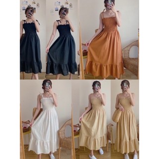 มาใหม่ ชุดเดรสยาว OOTD พร้อมหมวก เหมาะกับเดินชายหาด แฟชั่นฤดูร้อน สําหรับสตรี