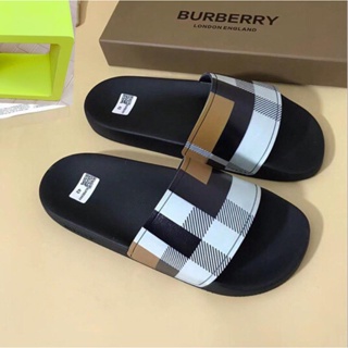 BURBERRY [EUR Size] รองเท้าแตะลําลอง แฟชั่นใหม่ สําหรับผู้ชาย ผู้หญิง ไซซ์ 35-46