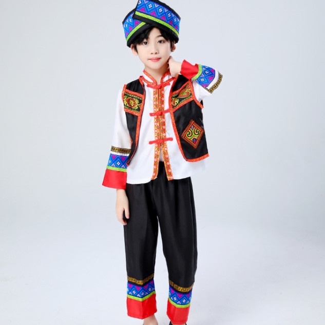 ส่วนบุคคลชาติพันธุ์เครื่องแต่งกายผู้ใหญ่ Majestic Dance เครื่องแต่งกายเด็ก Miao ชาติพันธุ์เครื่องแต่งกาย Tsutsu Gourd Sil