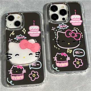 เคสโทรศัพท์มือถือ แบบนิ่ม ลายการ์ตูน มีกระจก สําหรับ Iphone 11Promax Apple 14 13ProMax 12 11 xr xs 7 8P