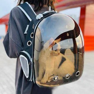 กระเป๋าแมว อุปกรณ์สัตว์เลี้ยง Cat BagSpace Capsule BackpackGo Out Portable Pet BagCat Transparent Backpack Dog Pack Cat Shoulder