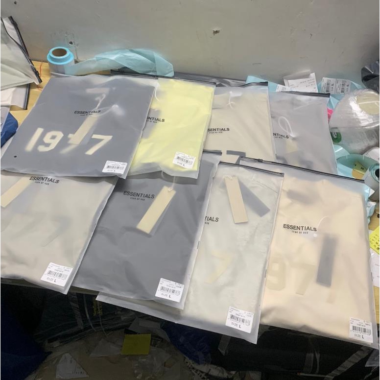 Summer Short Sleeve Fog essentials 1977 Flocking เสื้อยืดแขนสั้นแขนสั้น