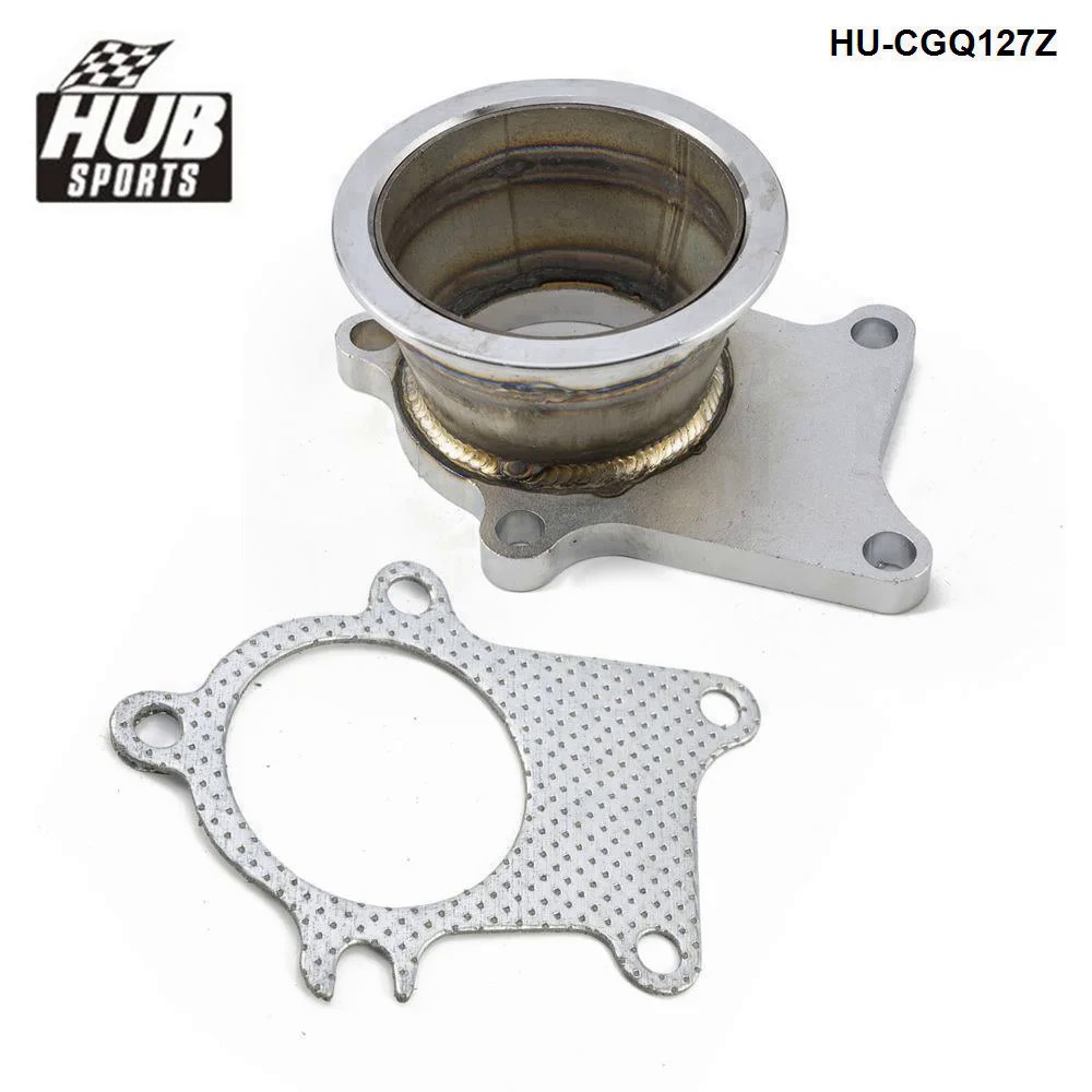 HUB กีฬาสแตนเลส T04E T3/T4 5 Bolt ไอเสีย Dump หน้าแปลนถึง 3 "76 มม.Vband อะแดปเตอร์ HU-CGQ127Z