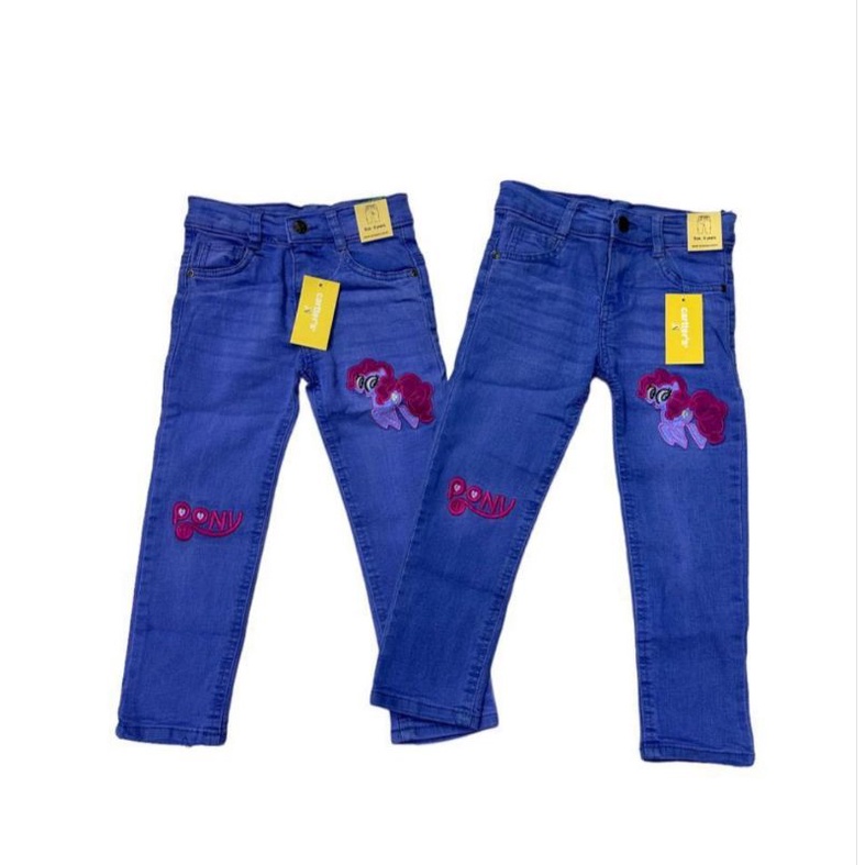 Seluar Jeans Budak Perempuan Denim Pantsids Girld Mickey Mouse Minnie Mouse I Pony