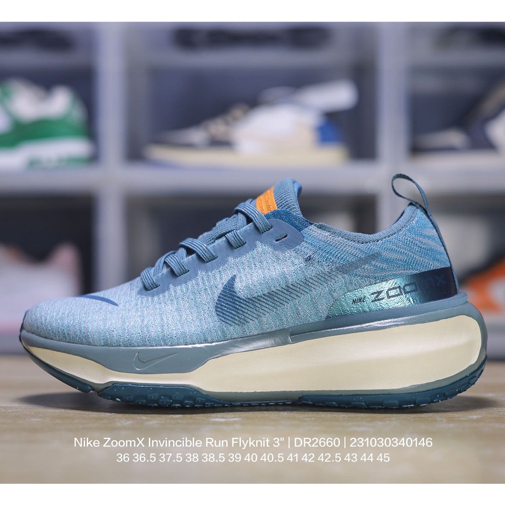 Nike ZoomX Invincible Run Flyknit 3 "Light Cream White" Invictable 3 Generation Series รองเท้าผ้าใบลําลอง น้ําหนักเบา เหมาะกับการวิ่งจ็อกกิ้ง